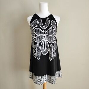 Cleo Mini Dress‎ Womens Sma Stretch  Flowy Chain Shoulder Straps Vacation Cruise